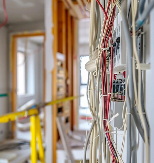 Elektroinstallation und Kabelverlegung im Neubau in München – Leitungen und Verteiler im Rohbau